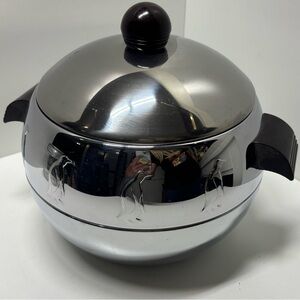 Vintage Midcentury Westbend Penguin chrome insulated hot and cold server
